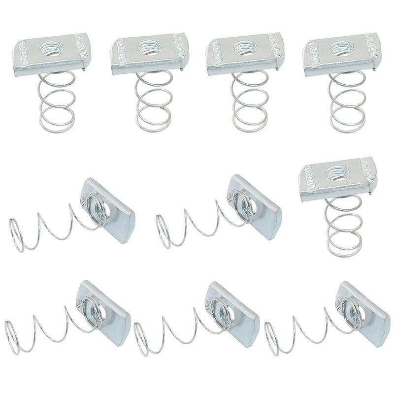 Aracombie 10Pcs Spring Channel Nuts with Zinc Electroplate Finish, M10x8mm Durable Strut Channel Nuts for Secure Fastening and Versatile Use in Metal Conduit Channels - Image 5